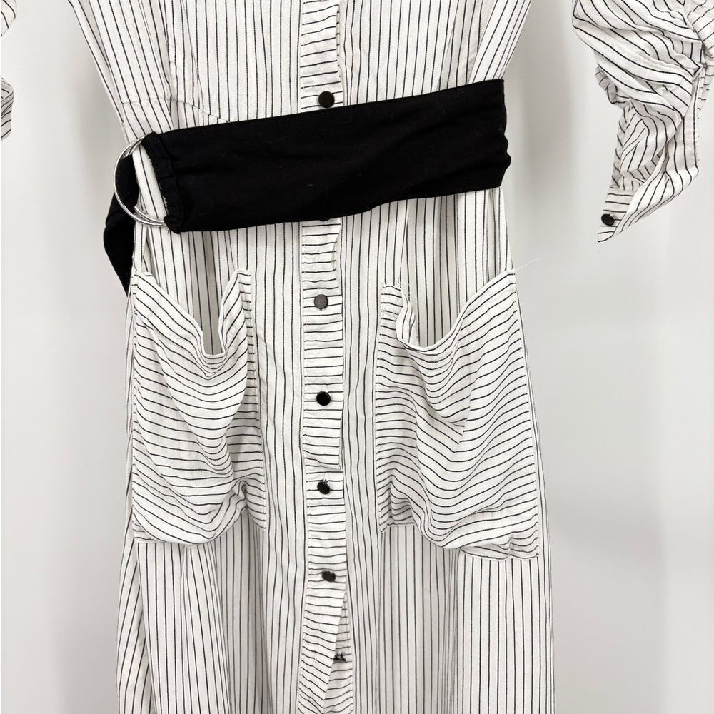 Zara Basic Collection Button Front Side Slit Stri… - image 8